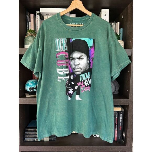 NWOT Ice Cube Today Was A Good Day Green Acid Wash Short Sleeve Tee Unisex XL - Picture 1 of 4
